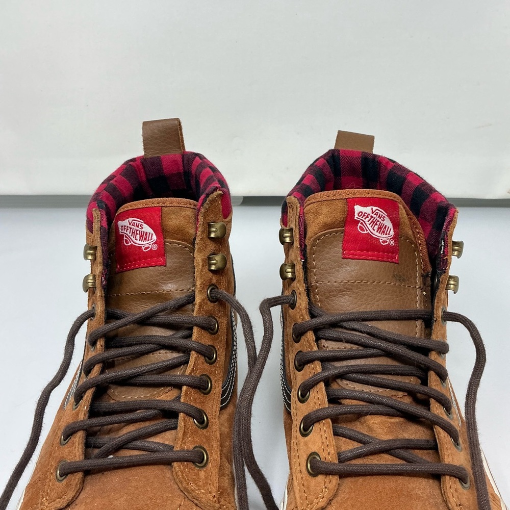 Vans Tan High-Top Sneakers with Red Accents - Picture 4 of 5